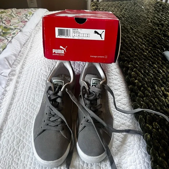 Puma Men's Gray suede  Sneakers - Picture 7 of 13